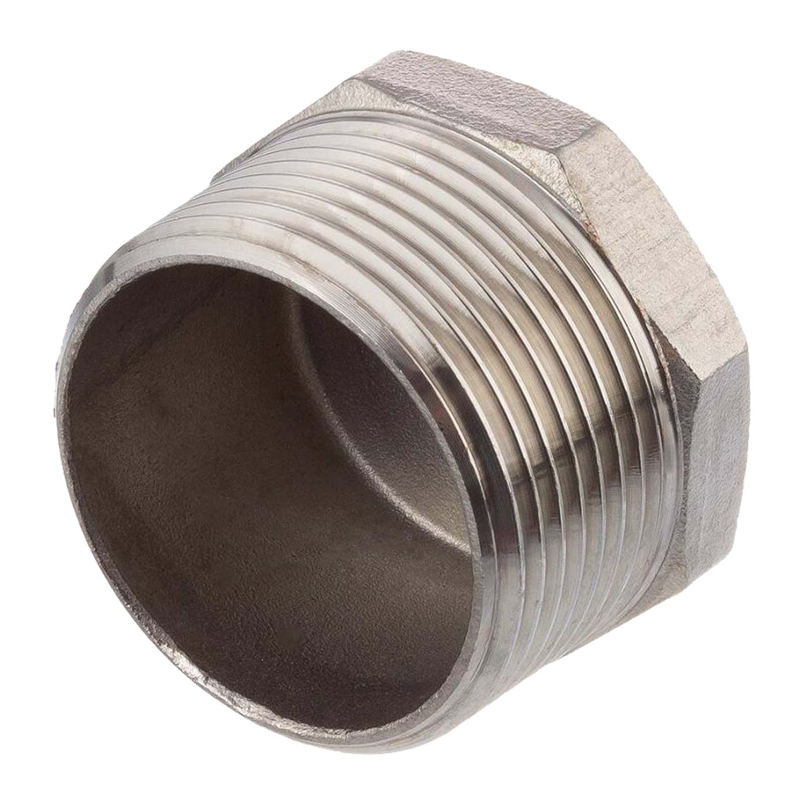 4" Edelstahl Fitting V4A AISI 316 Stopfen Sechskant Außengewinde AG - PN 16 bar