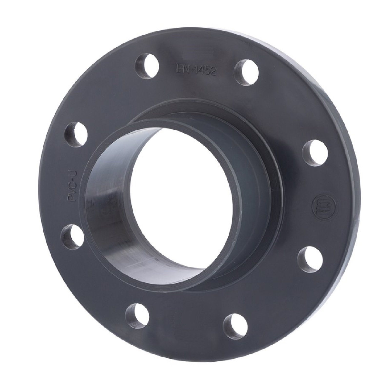 110 mm PVC Klebe Fitting Flansch mit Stutzen AD 90 mm - PN 10 bar