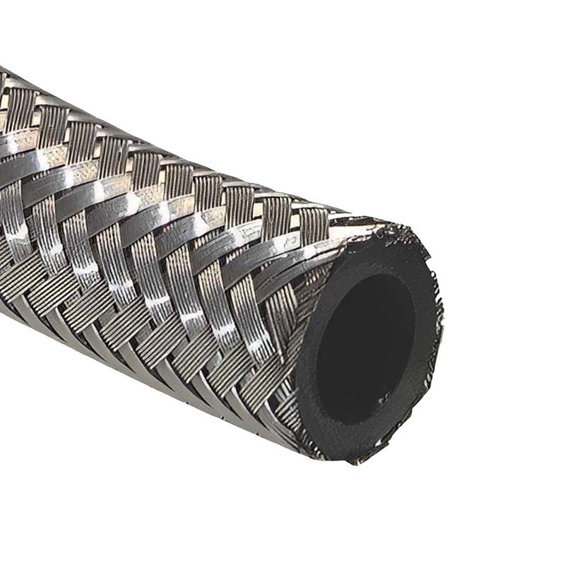 14,5 x 20,5 mm Kraftstoff Silber Benzin Öl Schlauch Edelstahl 1.4301 Draht Umflechtung NBR - PN 15 bar