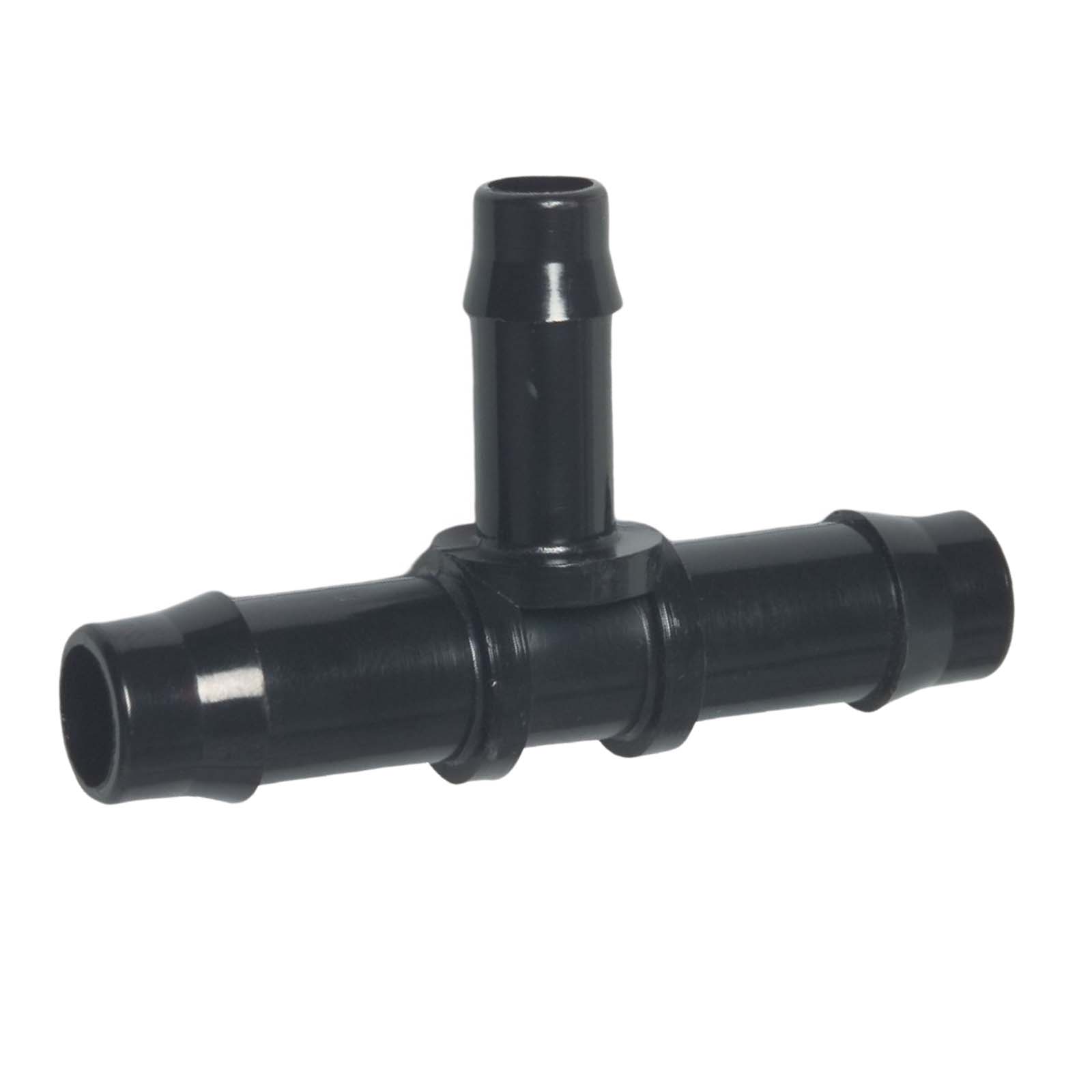 32 x 25 x 32 mm PA Nylon T-Stück Schlauch Verbinder Stutzen Doppel Tülle Kupplung Fitting WF schwarz PN 10 bar