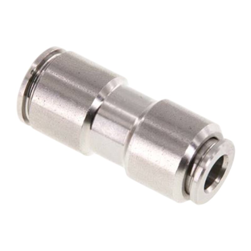 8 -> 6 mm Pneumatik Schnell Steck Verbinder IQS gerade reduziert Edelstahl 1.4404 PA PU Schlauch - PN 16 bar