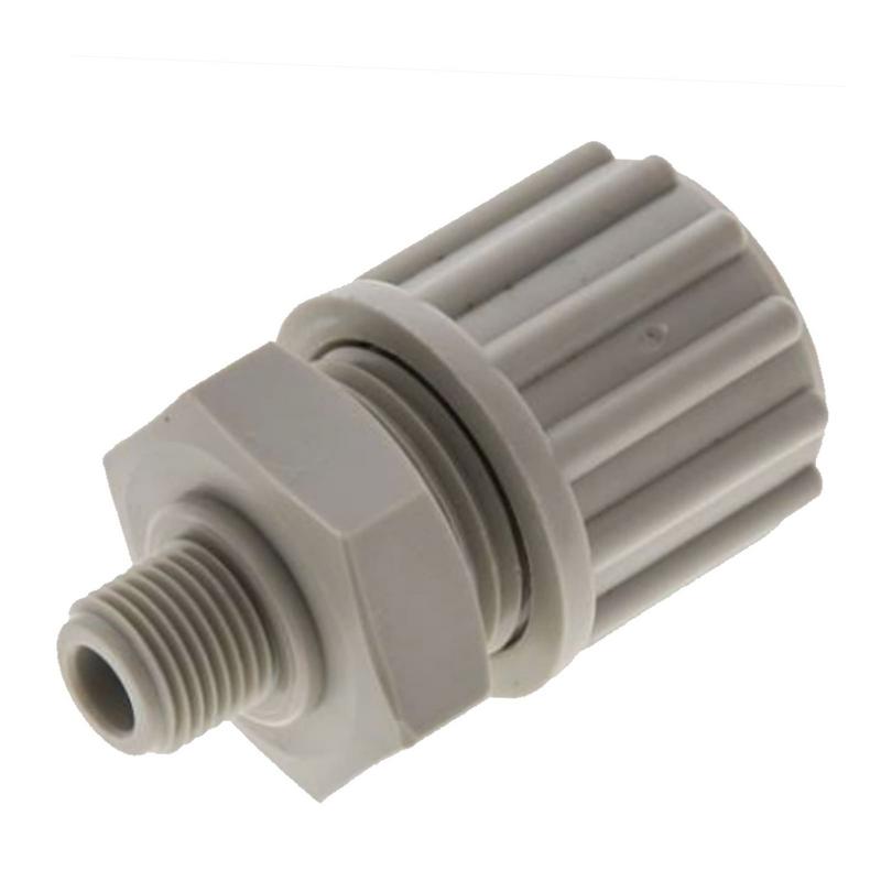 10 x 4 mm x 1/8" Kupplung Außengewinde TX Fitting Gewebe Schlauch Verbinder FDA PP beige - PN 10 bar