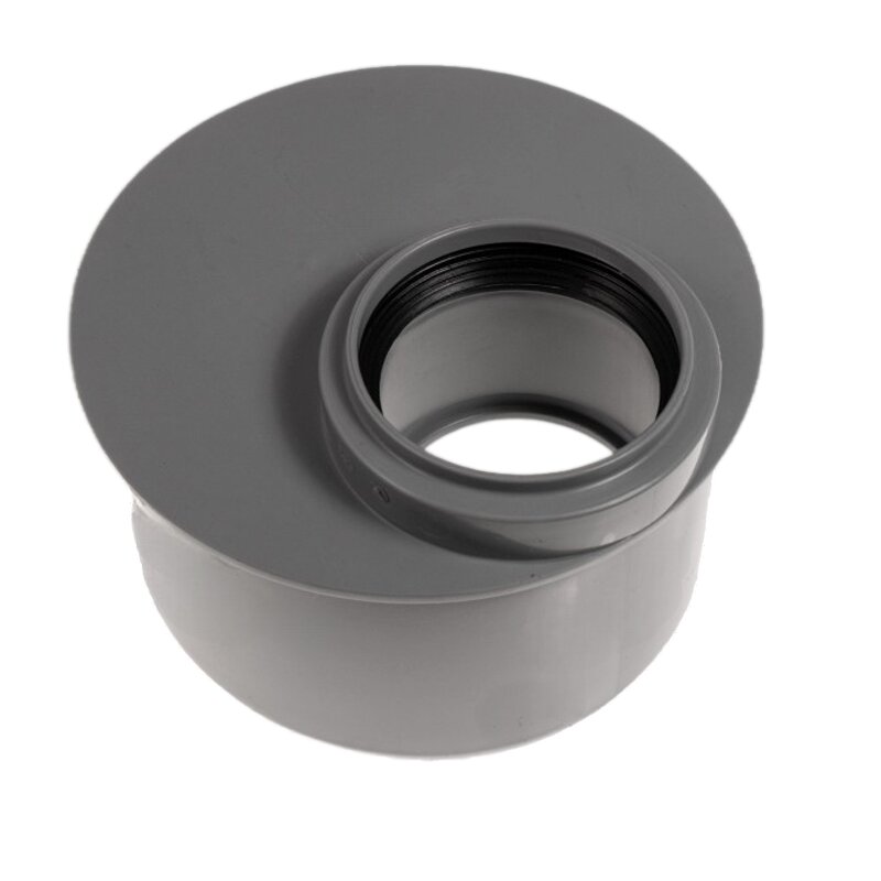 75 x 50 mm PP Reduzierstück exzentrisch Abfluß Abwasser HT KG Rohr Stutzen Muffe grau
