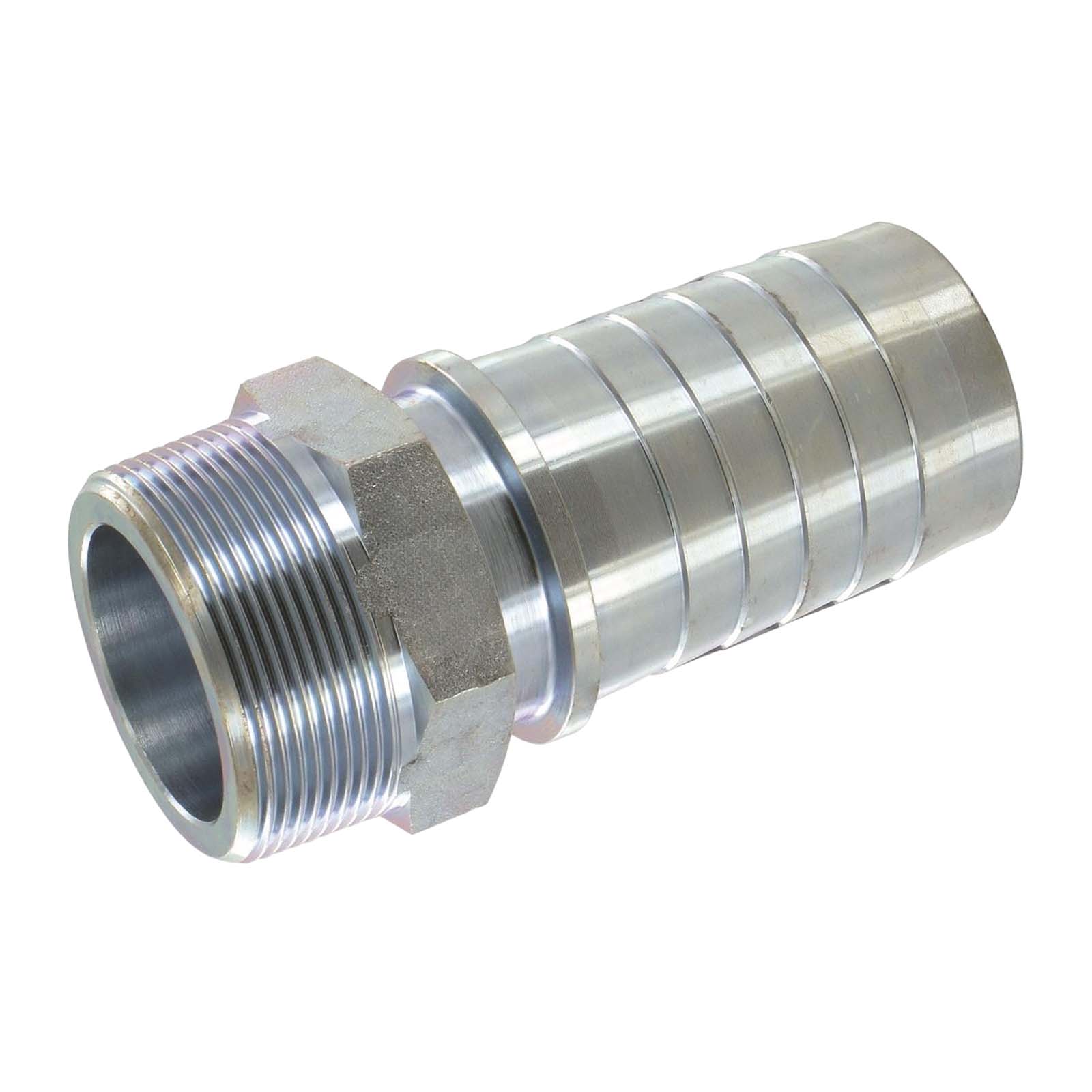 2" Dampfschlaucharmatur Außengewinde Sicherungsbund Stahl verzinkt Stutzen Tülle 51 mm - PN 18 bar