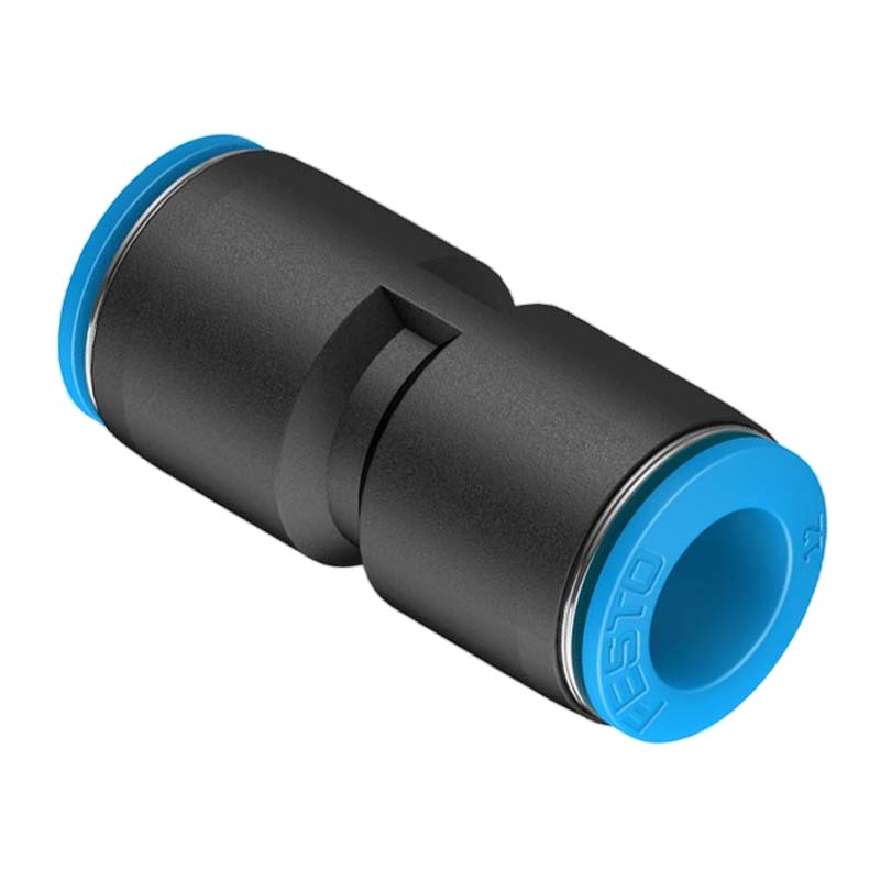 8 mm Pneumatik Schnell Steck Verbinder QS gerade blau/schwarz QS-4 (153032) - PN 14 bar