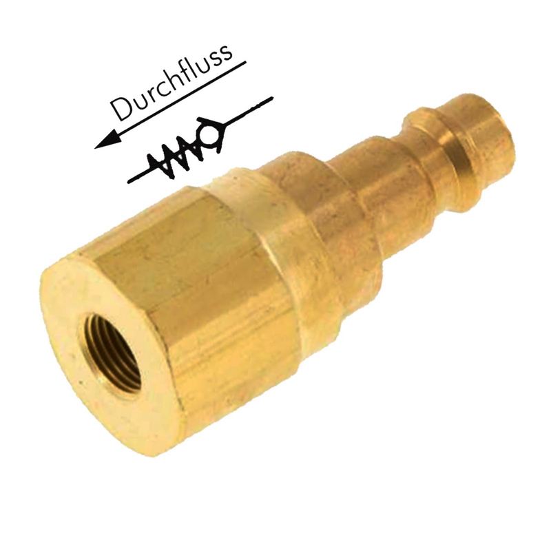 1/8 " Druckluft Stecker Nippel Einsteck Anschluss NW 7,2 mit Innengewinde (IG) Rückschlagventil