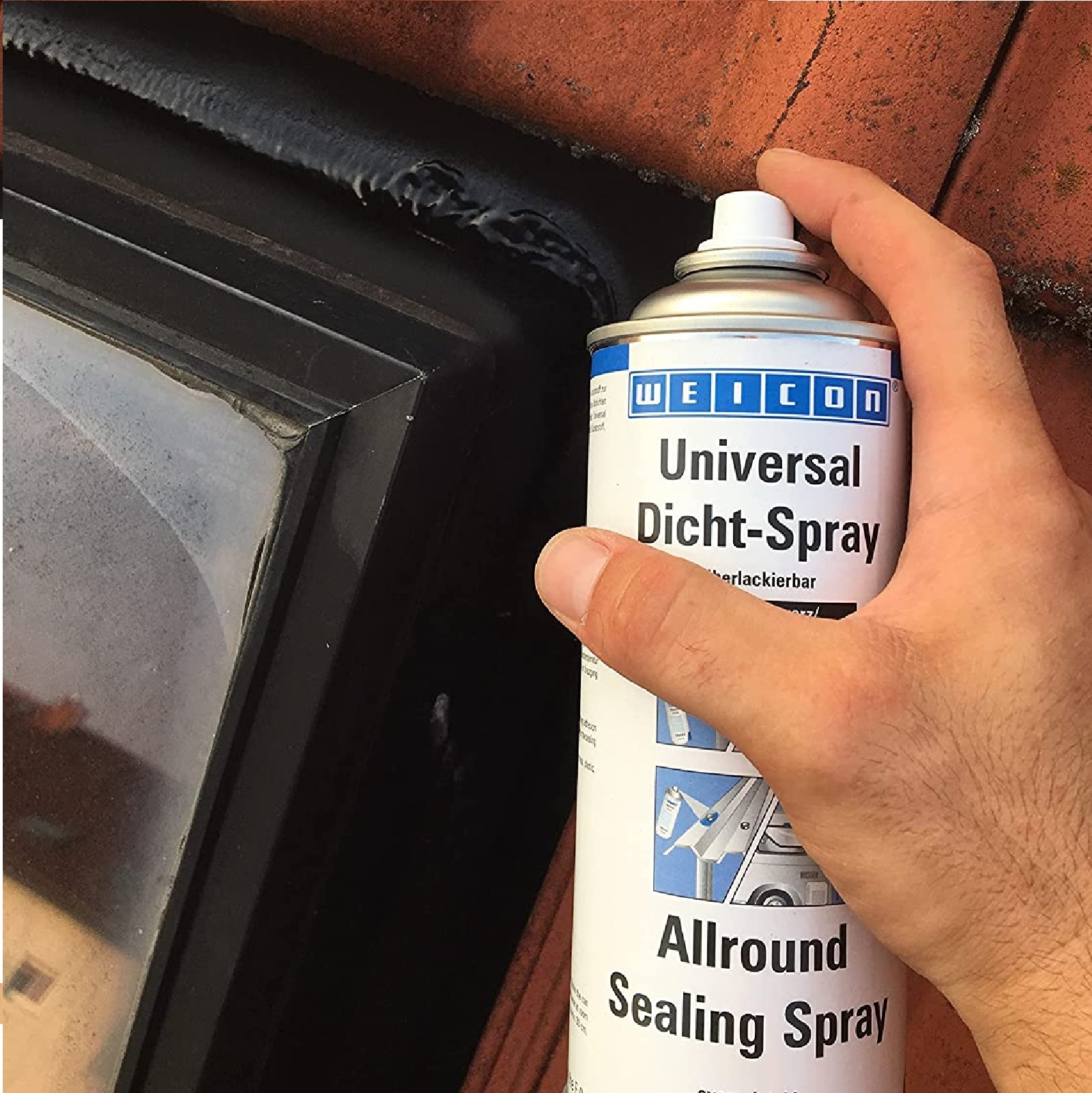 Universal Dicht Spray sprühbarer Kunststoff Abdichten grau - 400 ml Dose