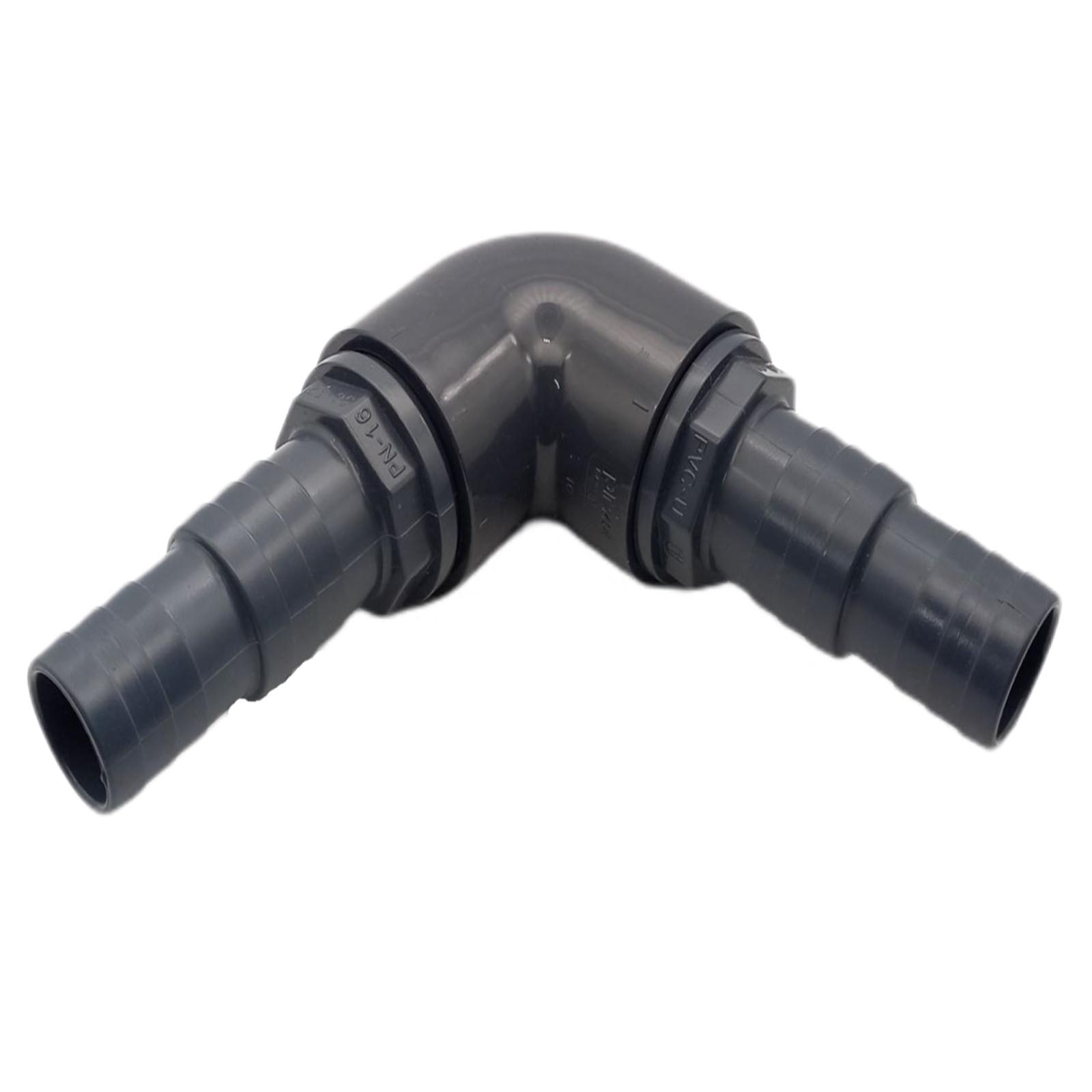 32 / 38 mm PVC PROFI Winkel 90° Schlauch Verbinder Stutzen Tülle Pool Teich Garten - PN 10 bar - Montage-Set