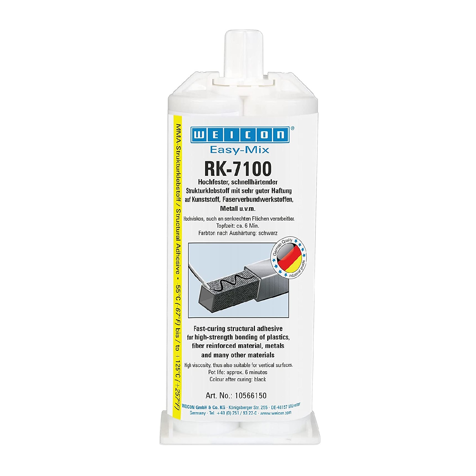 Acrylat Struktur Kleber Easy-Mix RK-7000 Kunststoff Metal - 50ml schwarz