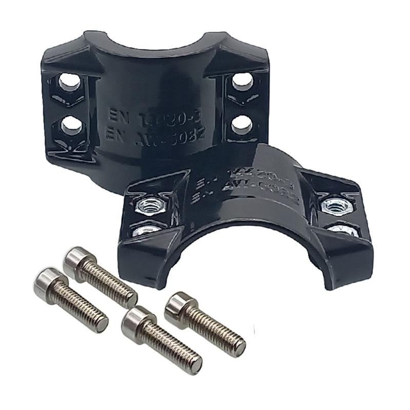 DN 75 Klemmschale Aluminium schwarz Spannbereich 89 - 93 mm für Schlauch ID x AD 75 x 91 mm - PN 25 bar