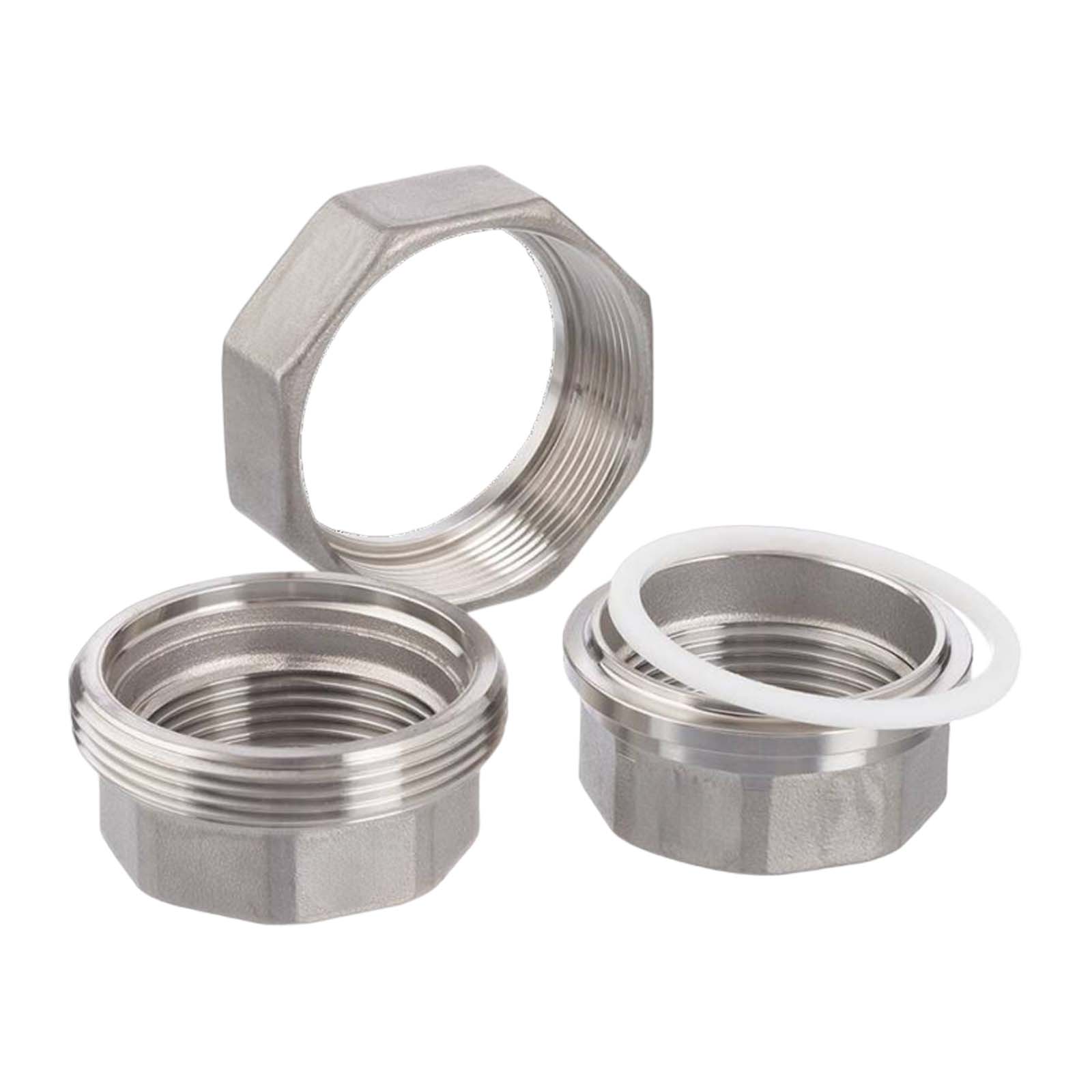 4" Edelstahl Fitting V4A AISI 316 Verschraubung Innengewinde IG flach dichtend - PN 16 bar