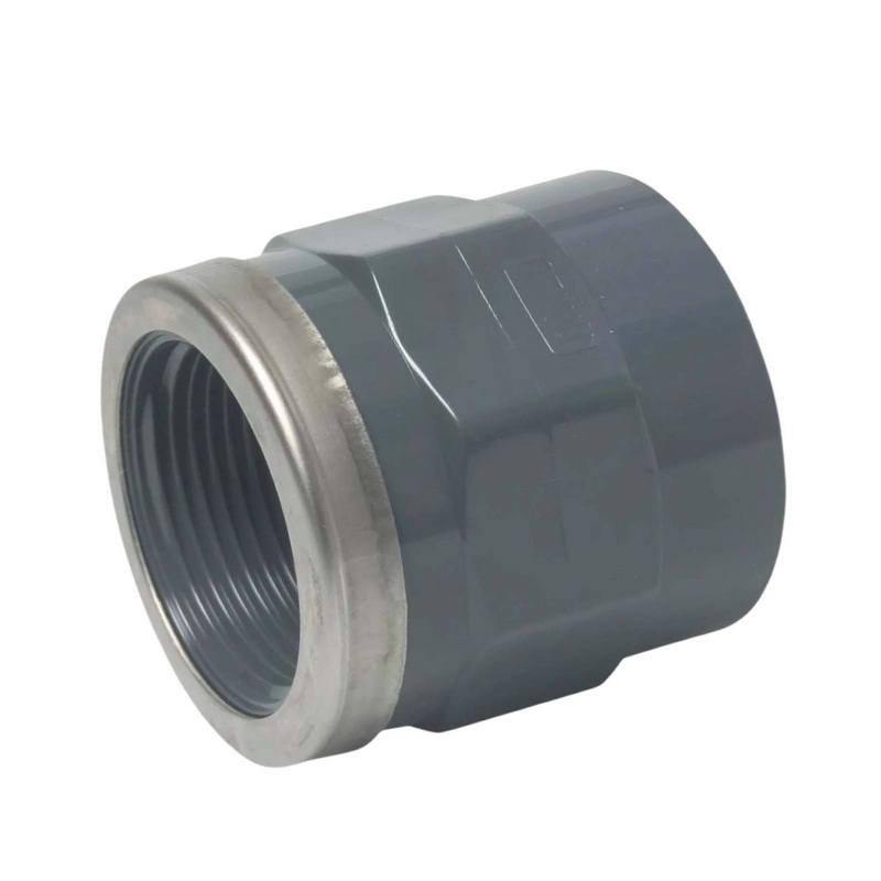 90 mm PVC Klebe Fitting Gewinde Muffe verstärkt 90 mm x 3"  Verbinder - PN 16 bar