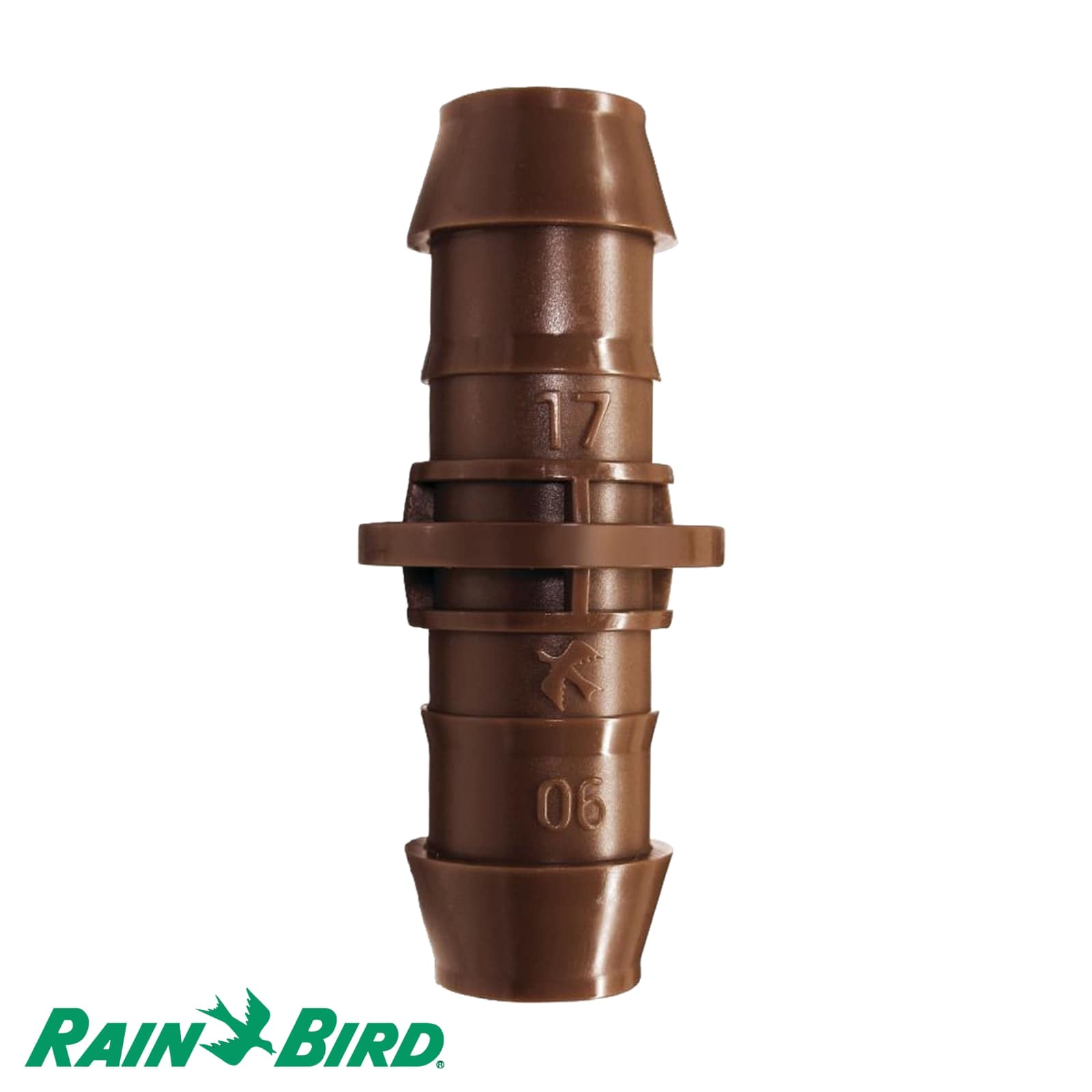 17 mm Rain Bird Schlauch Verbinder Kunststoff Tülle Tropf Fitting braun Typ XFF17 - PN 3,5 bar