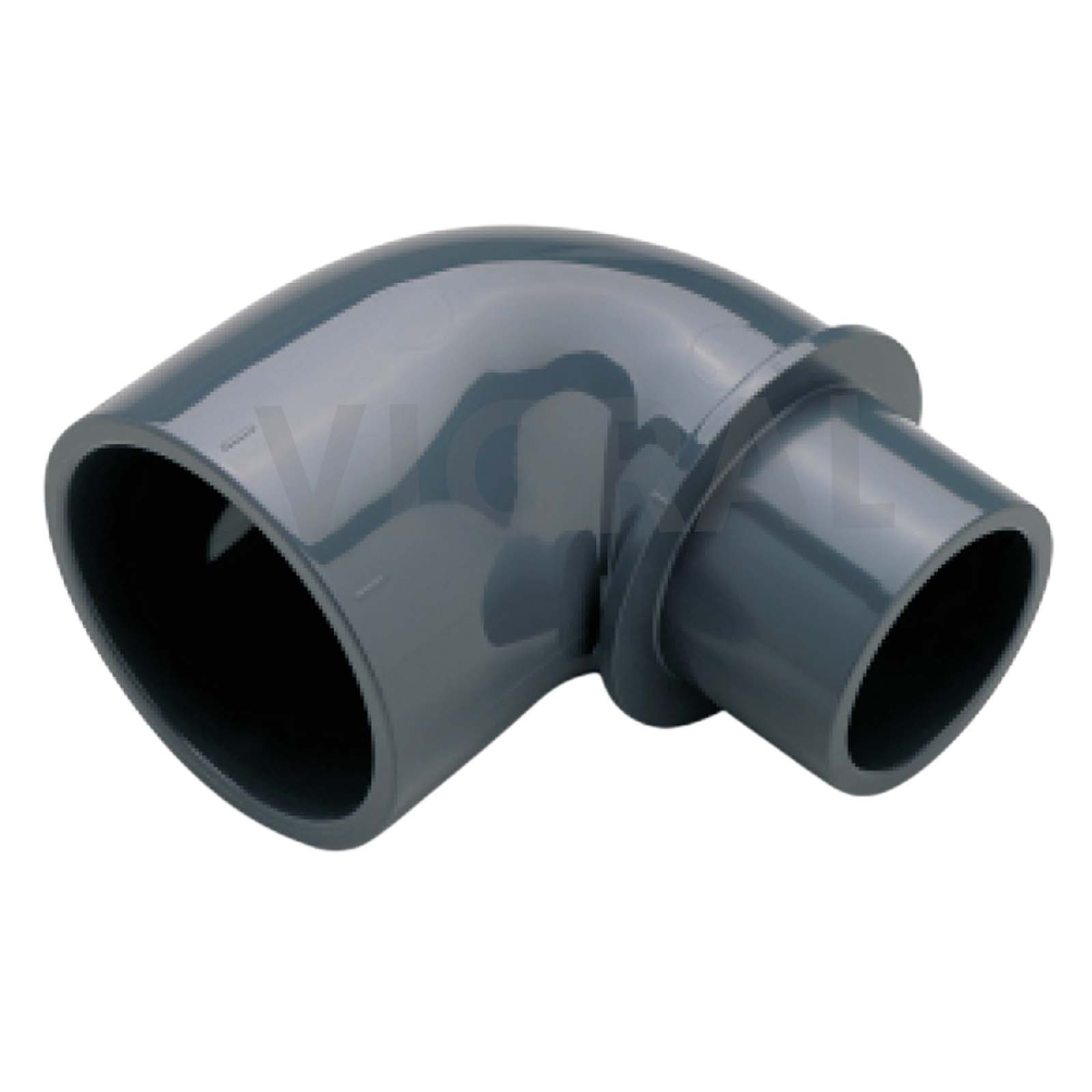 40 mm PVC Klebe Fitting Winkel 90° reduziert 40 x 40/32 mm Muffe Verbinder - PN 10 bar