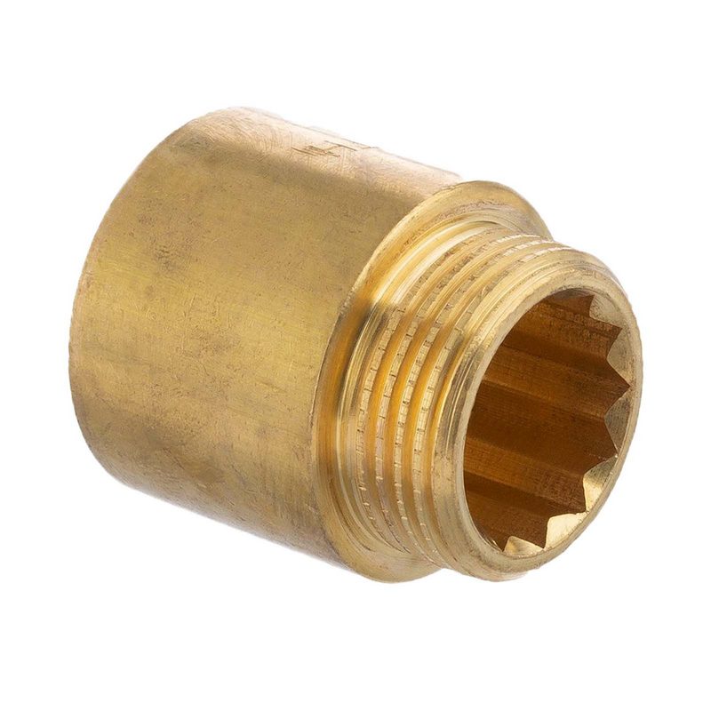1/2" Hahnverlängerung Nr. 230 - 15 mm Außen x Innengewinde AG x IG Messing Fittings PN 30 bar