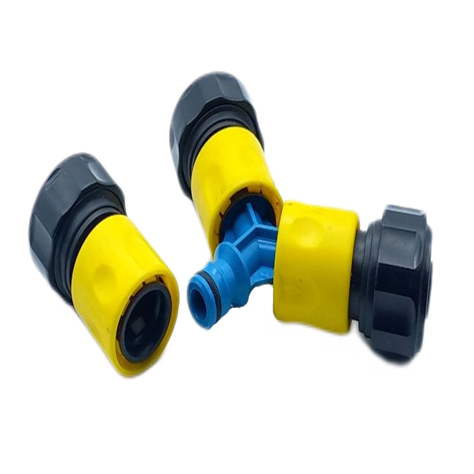 5/8" Zoll 16 mm 3-fach Verteiler Click-System Schlauch Kupplung Stecker Anschluss - SET
