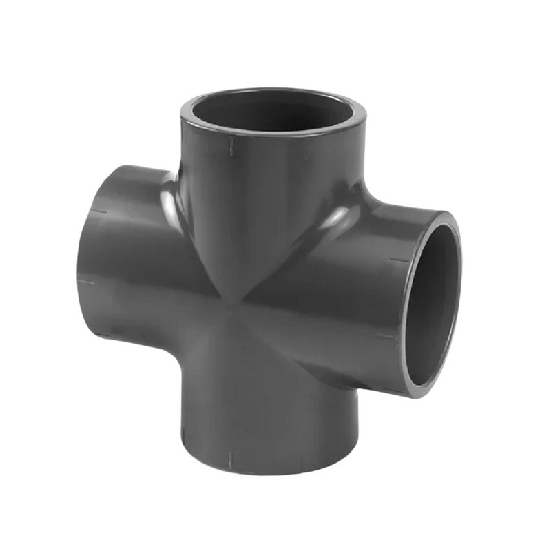 110 mm VDL PVC Klebe Fitting Kreuz Stück 90° Winkel Muffe Verbinder - PN 10 bar