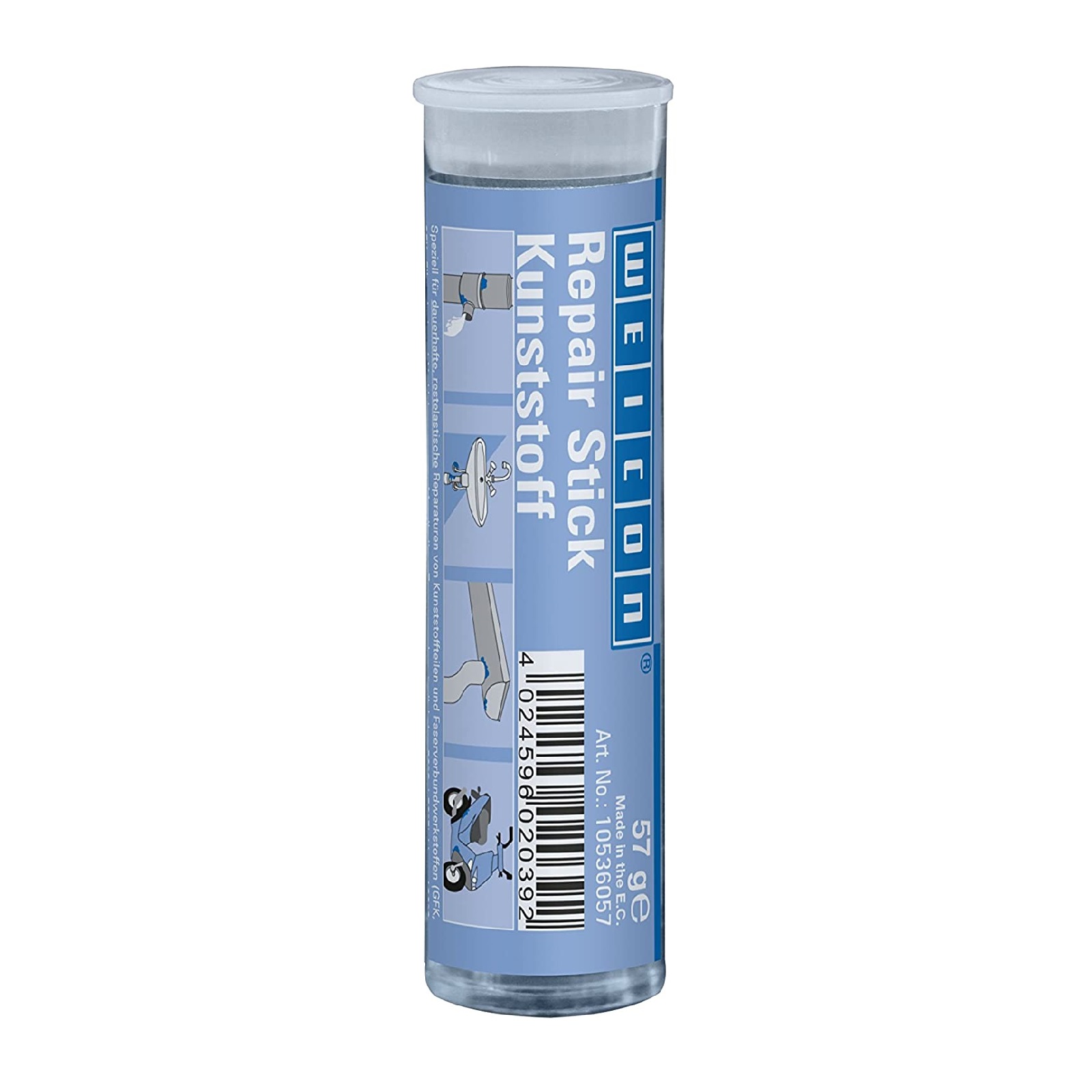 Repair Reparatur Stick Knete Epoxidharz Kunststoff Trinkwasserzulassung weiß-blau - 57 gr