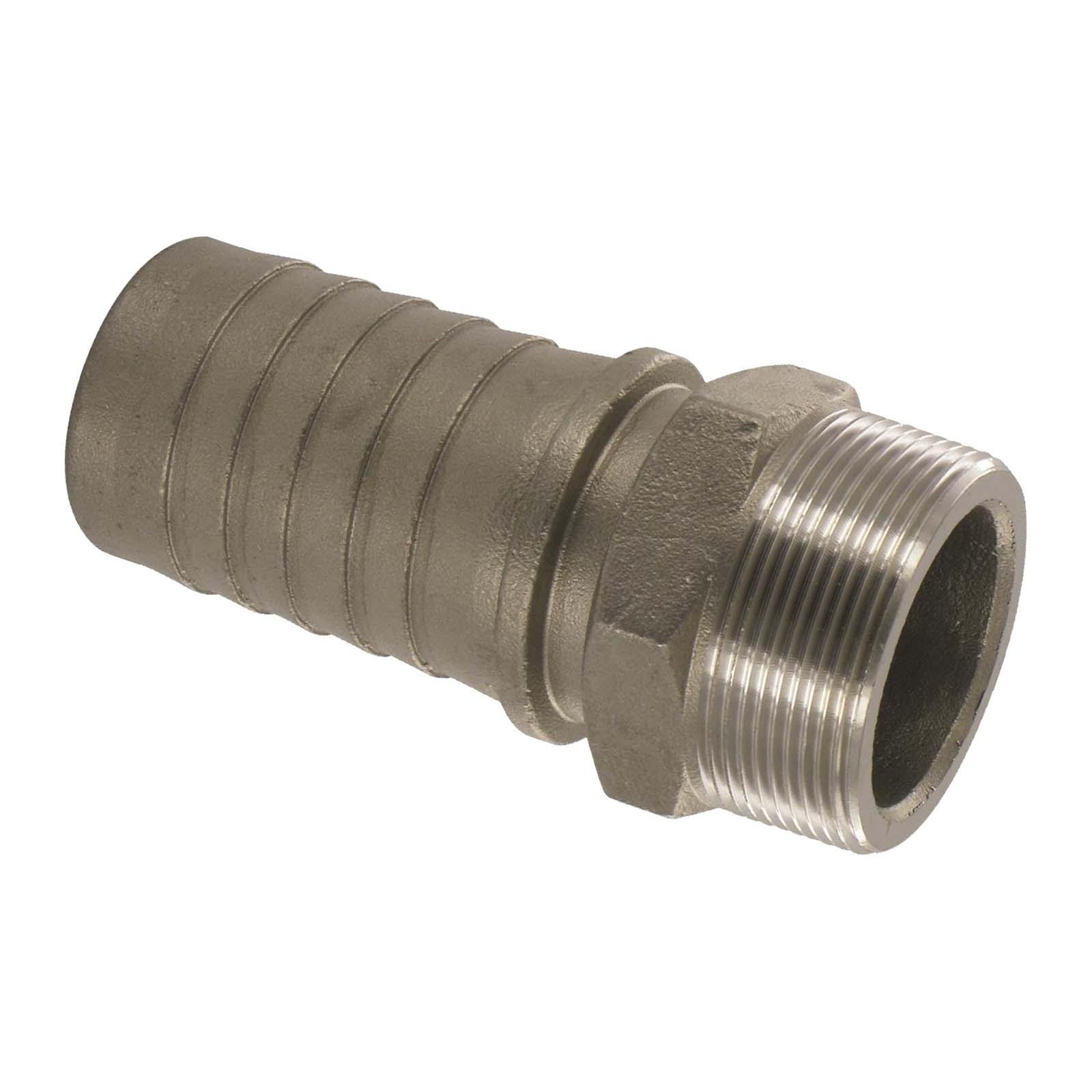 2" Dampfschlaucharmatur Außengewinde Sicherungsbund Edelstahl AISI 304 Stutzen Tülle 51 mm - PN 18 bar