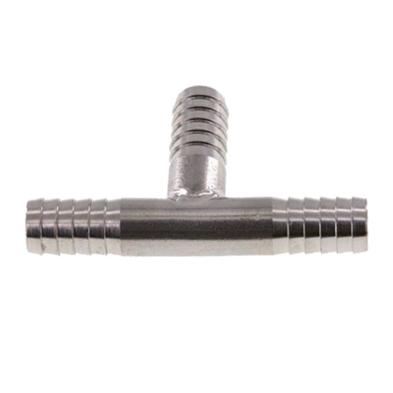 13 mm - 1/2" Zoll T-Stück Schlauch Verbinder Verteiler Tülle Kupplung Reparatur Edelstahl VA 1.4301