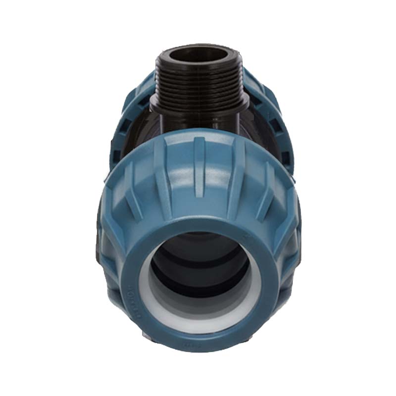 110 mm x 4" PE PP Fitting Klemm Verbinder Verschraubung Rohr T-Stück 90° x AG DVGW - PN 16 bar