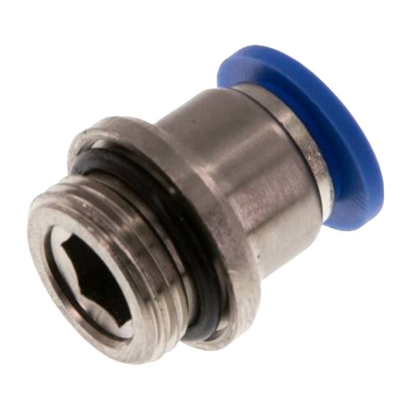 4 mm x 1/8" Pneumatik Steck Verbinder rund IQS Außengewinde zylindrisch - PN 20 bar