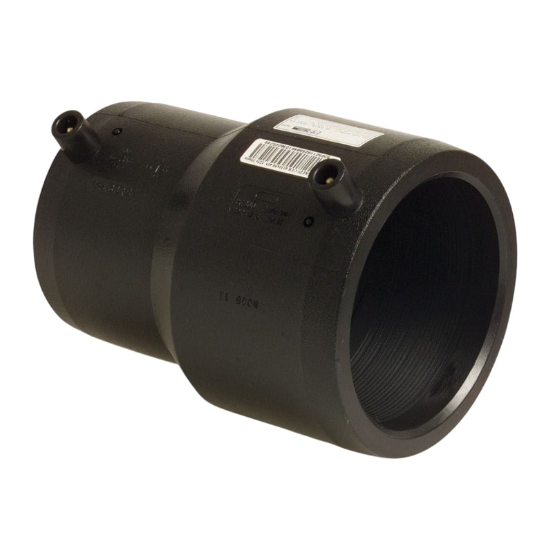 63 mm PE 100 Elektro Schweiß Fitting Reduzier Muffe 63 x 40 mm SDR 11 DVGW 24 VAC schwarz