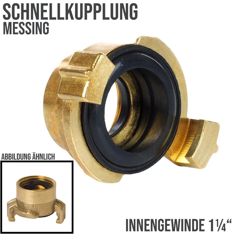 1 1/4" Schnellkupplung Gewindestück Innengewinde IG Messing (GEKA kompatibel) - PN 12 bar