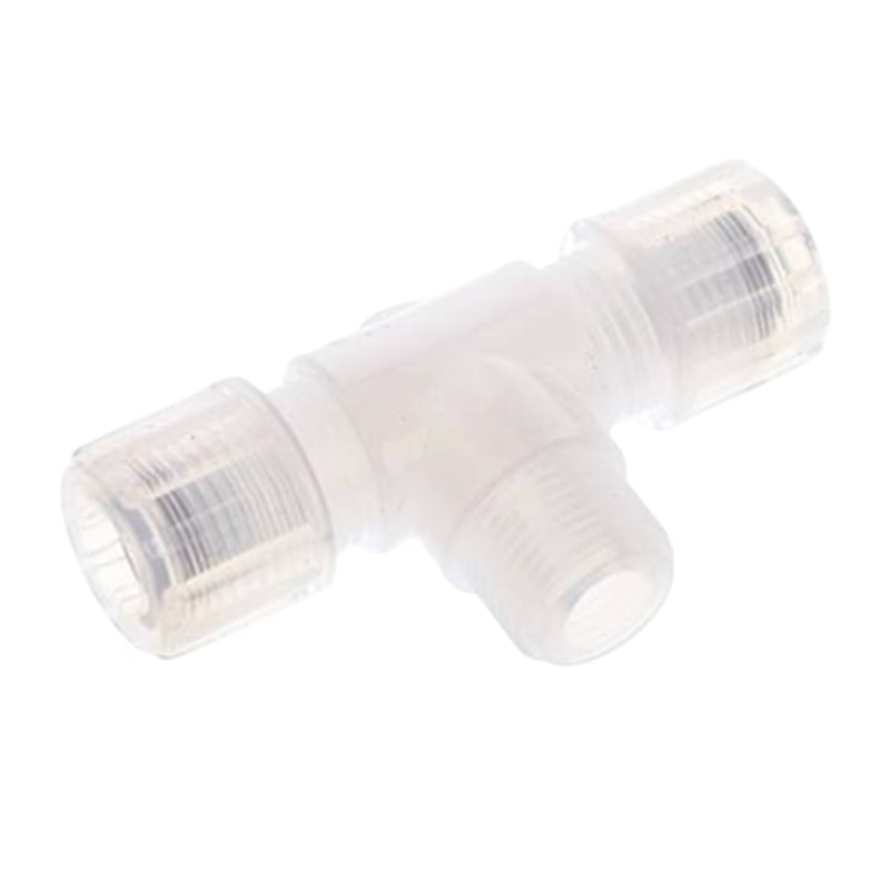 6 x 4 mm x 1/8" T-Stück 90° Kupplung Aussengewinde PFA Verschraubung PA PP Schlauch FDA - PN 10 bar