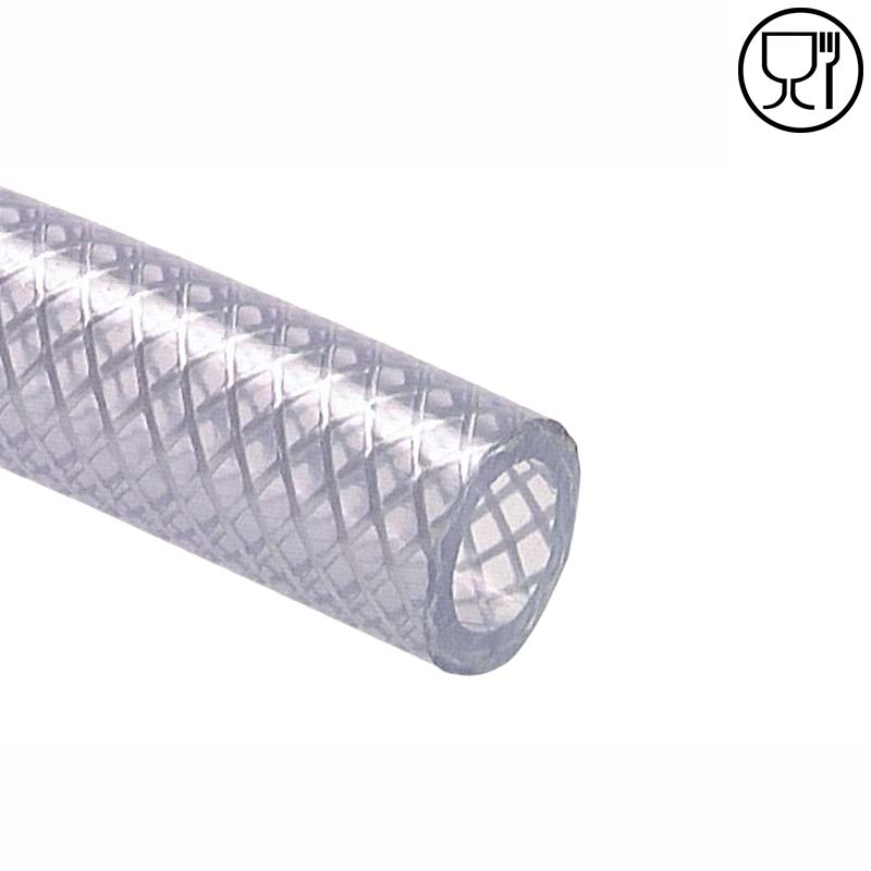 50 x 60 mm Gewebe Druckluft Universal Wasser Luft Kompressor Schlauch transparent PN 4 bar - 25 m