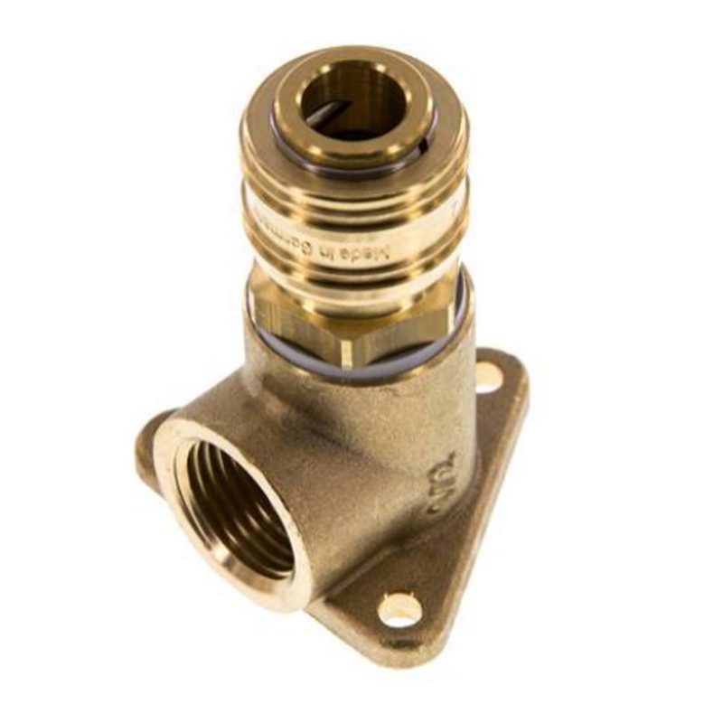 1/2" Wand Verteiler Dose Innengewinde IG auf 1-fach Kupplungdose NW 7,2 Messing