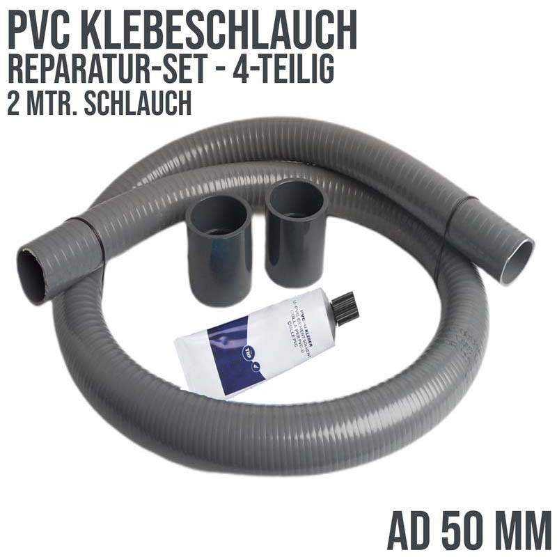Rep.Set PVC-Klebeschlauch 50mm - 2 mtr.  (4-teilig)