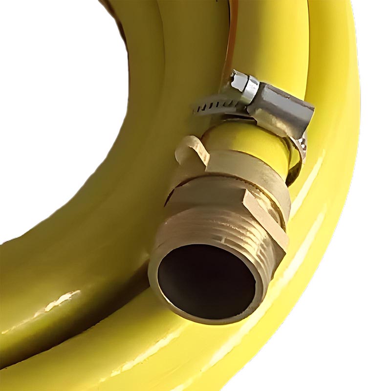 3/4" 19 mm Zapf Schlauch Garnitur mit Doppelnippel AG 1" - 4 m (PP Pistole weiss) - PN 5 bar