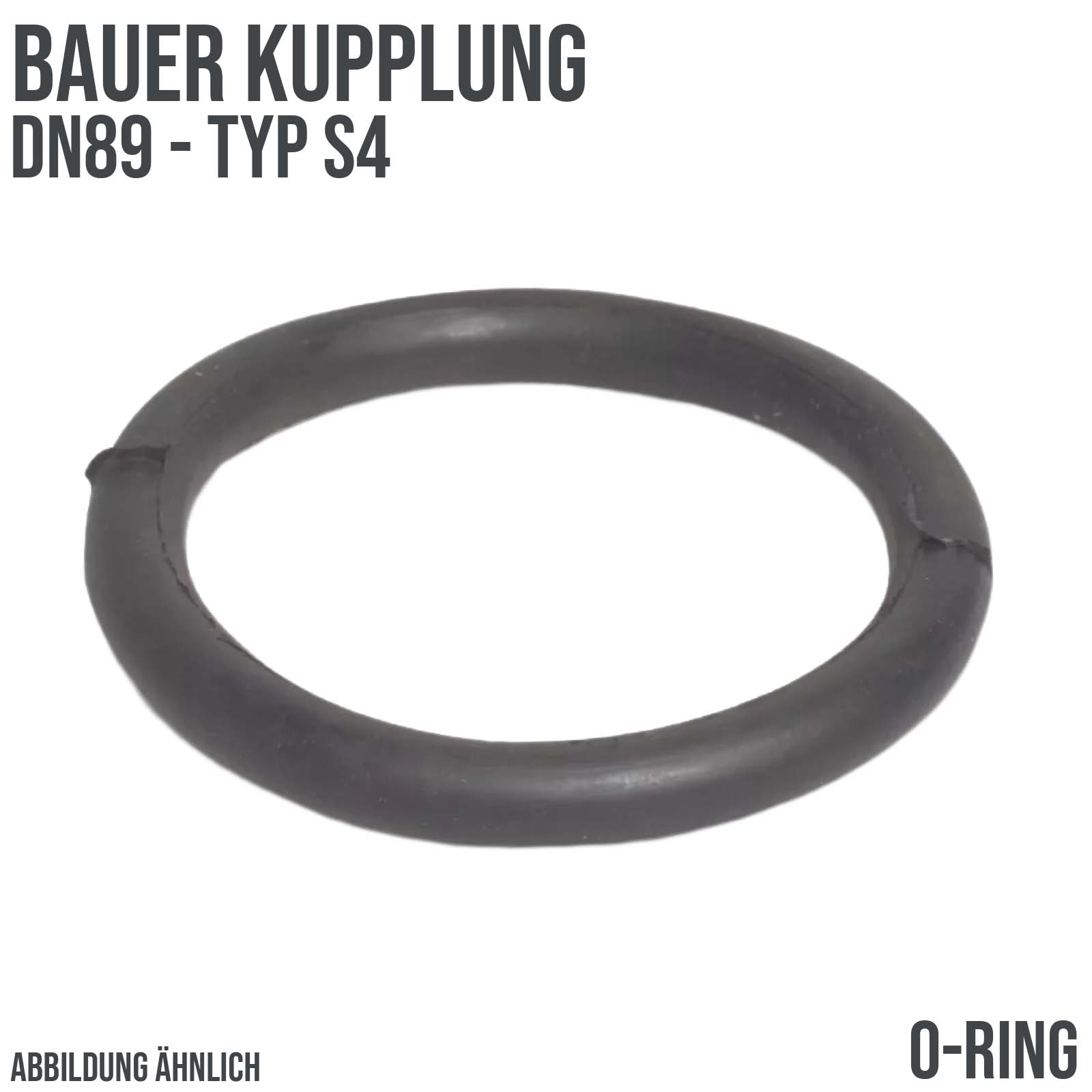 Bauer Kupplung Typ S4 DN 89 O-Ring Ersatz Austausch Dichtung - PN 12 bar