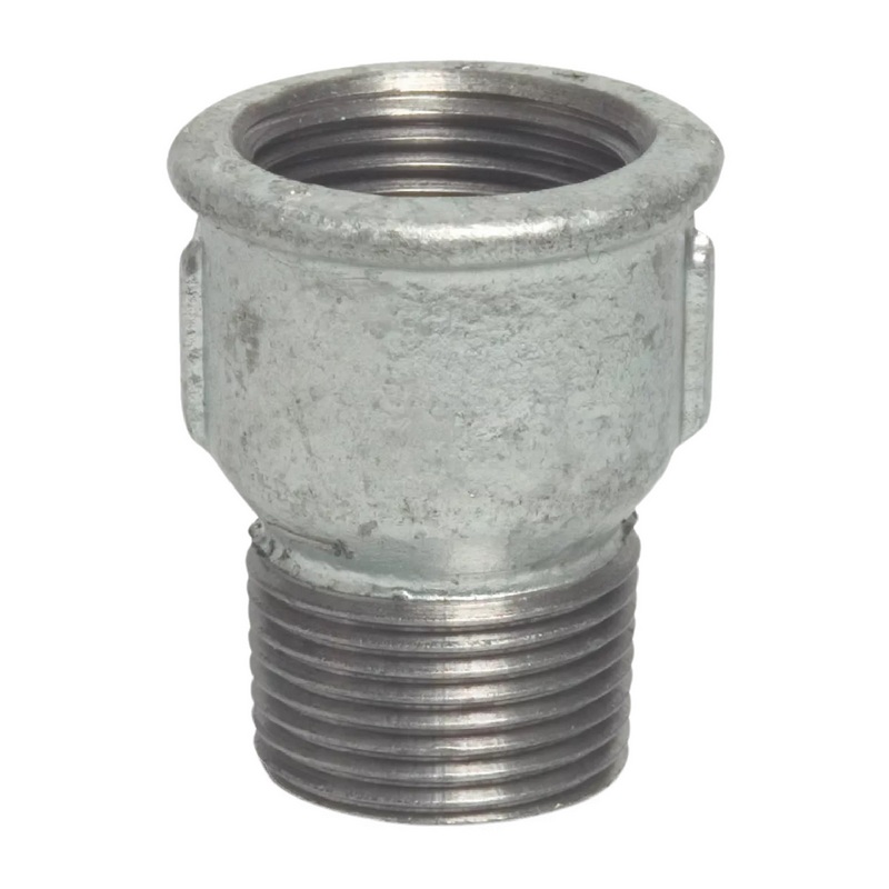 2" Gusseisen Temperguss Fitting Nr. 529A Muffennippel Innen x Außengewinde IG AG DVGW PN 25 bar