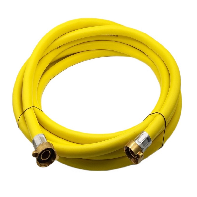 2,5 m Heizungs Füll Wasser Heizkörper Radiator Sanitär Schlauch gelb - 3/4" Anschluss - PN 8 bar