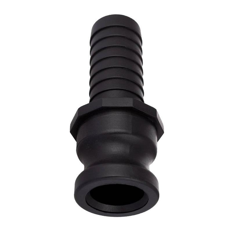 Kamlock Typ E - Vaterteil PP - 36,7 mm Stecker  -> Tülle 27 mm 1" Zoll DN25 - PN 8,5 bar