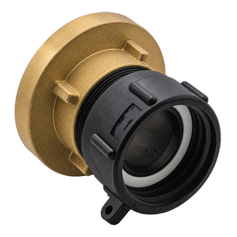 S60 x 6 IBC Adapter auf STORZ C DN 52 KA 66 Messing Übergangsstück Pumpenanschluß