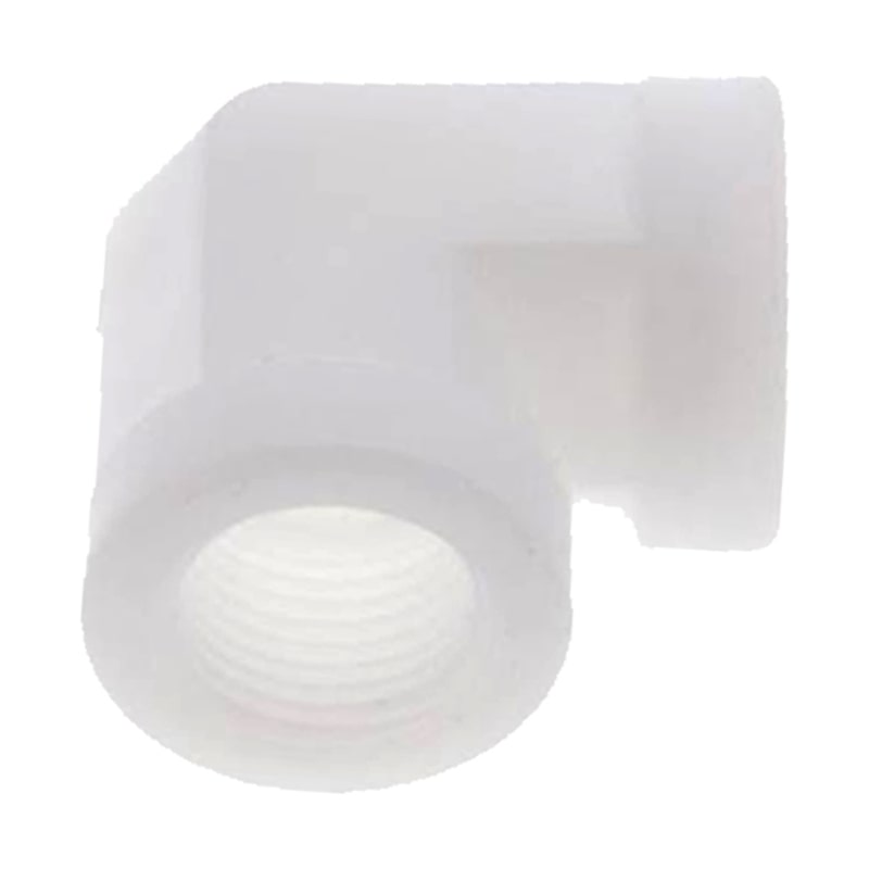 1/2" PP Gewinde Fitting FDA Winkel 90° 2-fach Innengewinde Verbinder weiß - PN 10 bar