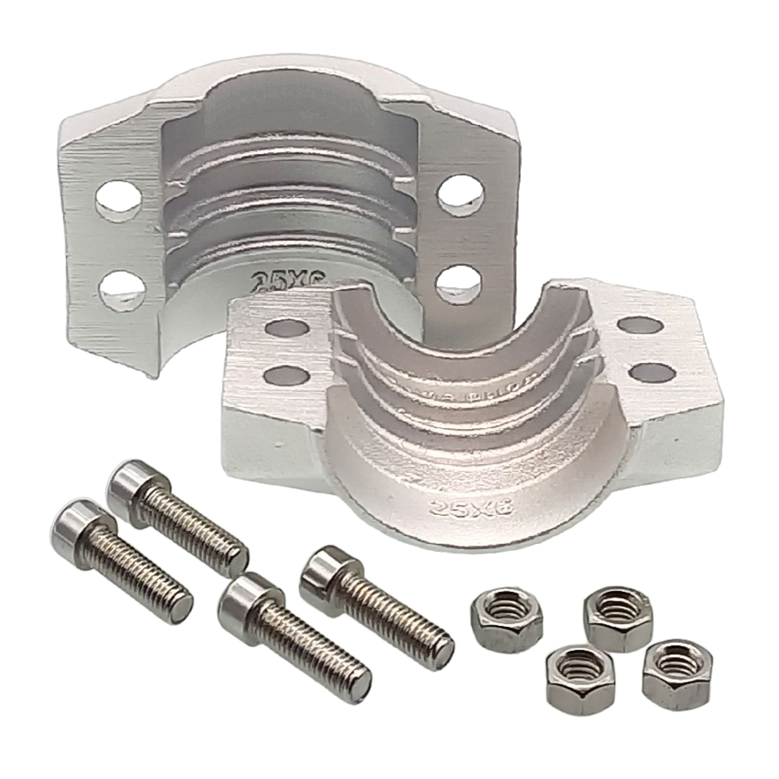 DN 100 Klemmschale Edelstahl AISI 316 Spannbereich 118 - 122 mm für Schlauch ID x AD 100 x 120 mm - PN 25 bar