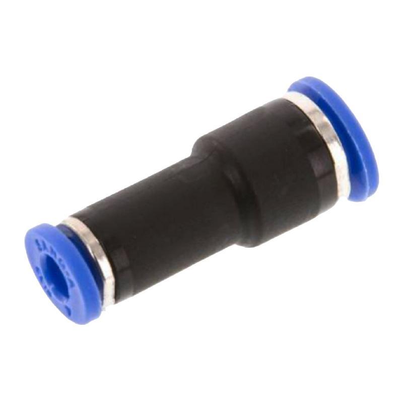16 -> 12 mm Pneumatik Steck Verbinder IQS gerade reduziert blau/schwarz PA PU Schlauch - PN 20 bar