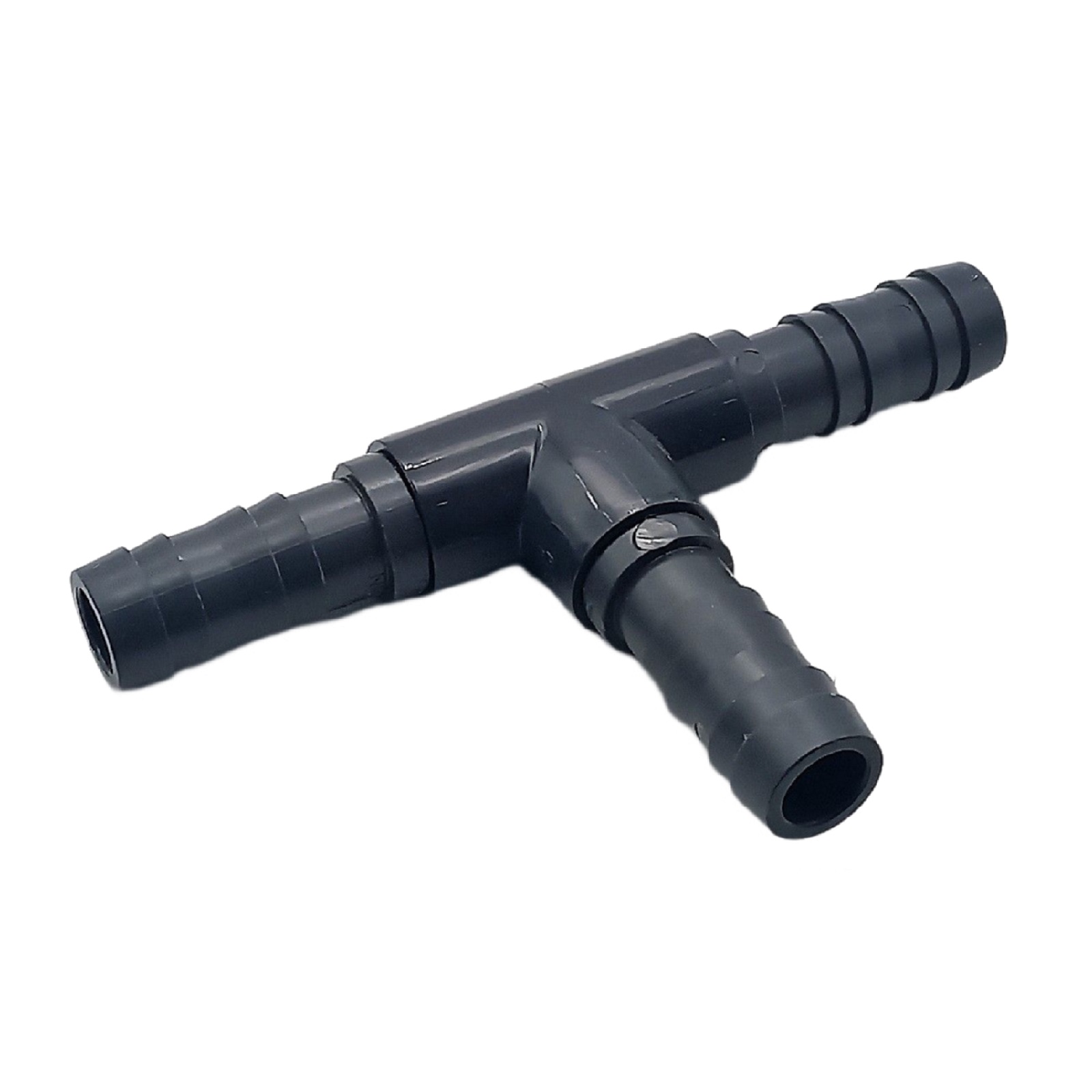 20 mm PVC PROFI T-Stück 90° Schlauch Verbinder Stutzen Tülle Pool Teich Garten - PN 10 bar - Montage-Set