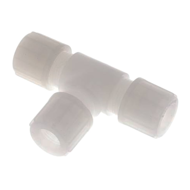 14 x 12 mm T-Stück 90° Kupplung PVDF Verschraubung Verbinder PA PP Schlauch FDA - PN 10 bar