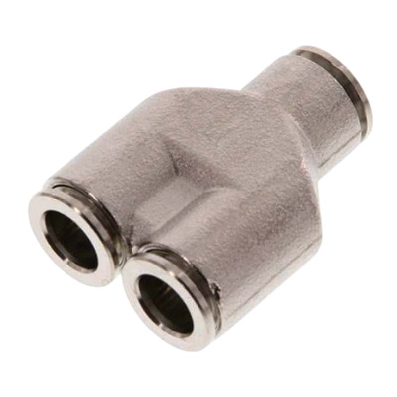 12 mm Pneumatik Schnell Steck Verbinder IQS Y-Stück MSV Messing PA PU Schlauch - PN 16 bar