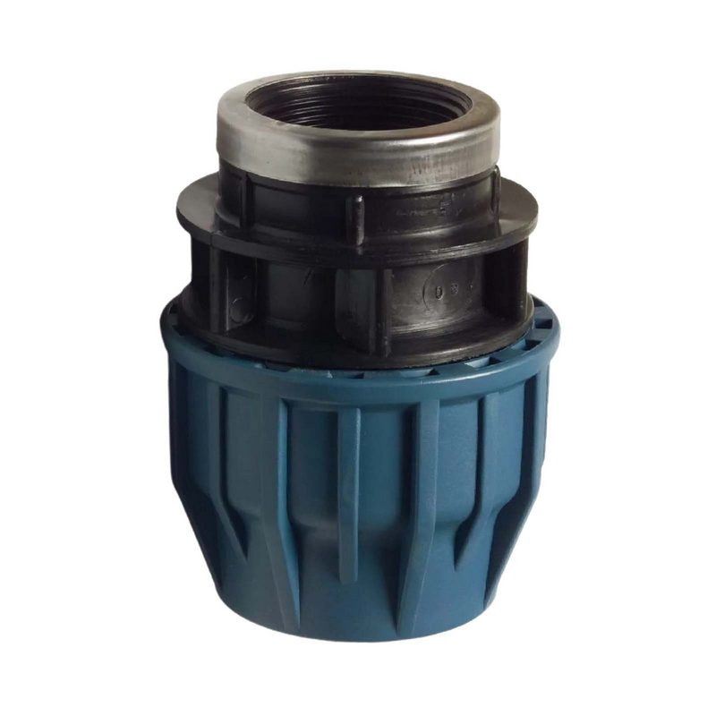 110 mm x 4" PE PP Fitting Klemm Verbinder Verschraubung Muffe Rohr Kupplung x IG DVGW - PN 16 bar