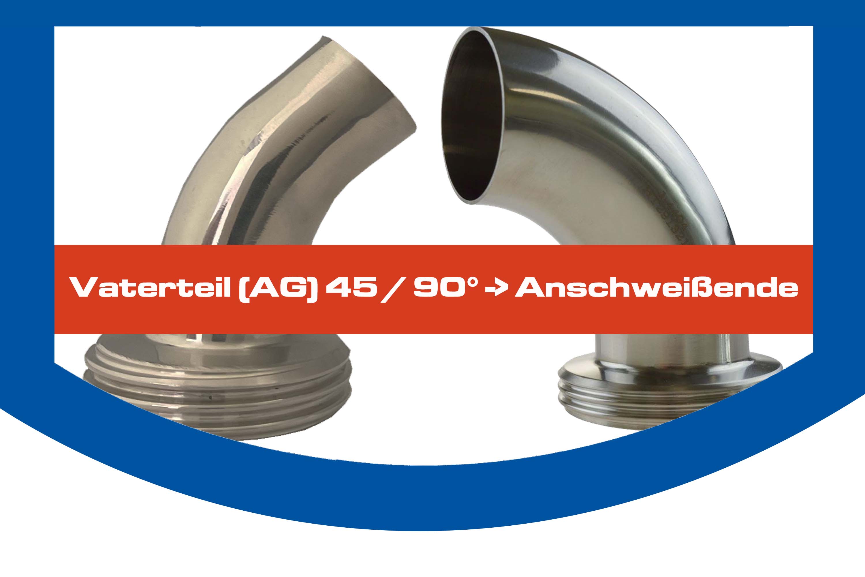Vaterteil (AG) 45 / 90° -> Anschweißende
