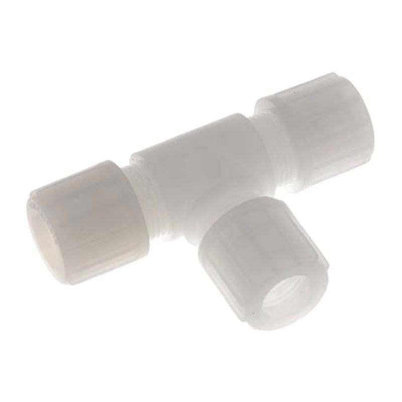 14 x 12 mm T-Stück 90° Kupplung PVDF Verschraubung Verbinder PA PP Schlauch FDA - PN 10 bar
