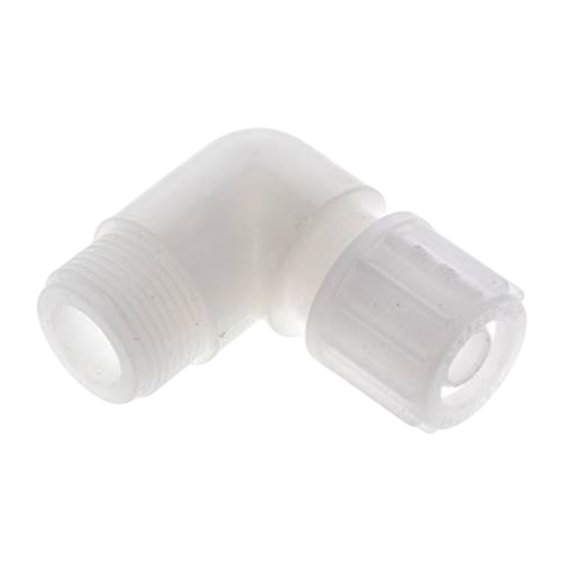 20 x 13 mm Winkel 90° TX Fitting Gewebe Schlauch Verbinder FDA PVDF weiß - PN 10 bar