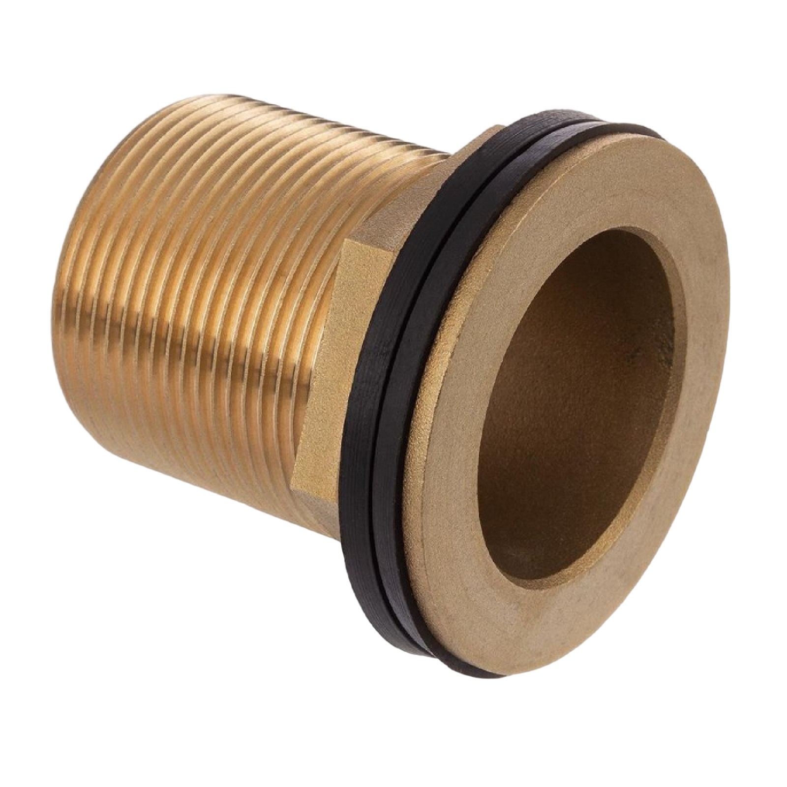 1" Tank Regen Tonnen Durchführung Connector Messing Einlass (rund) x Außengewinde  - PN 16 bar