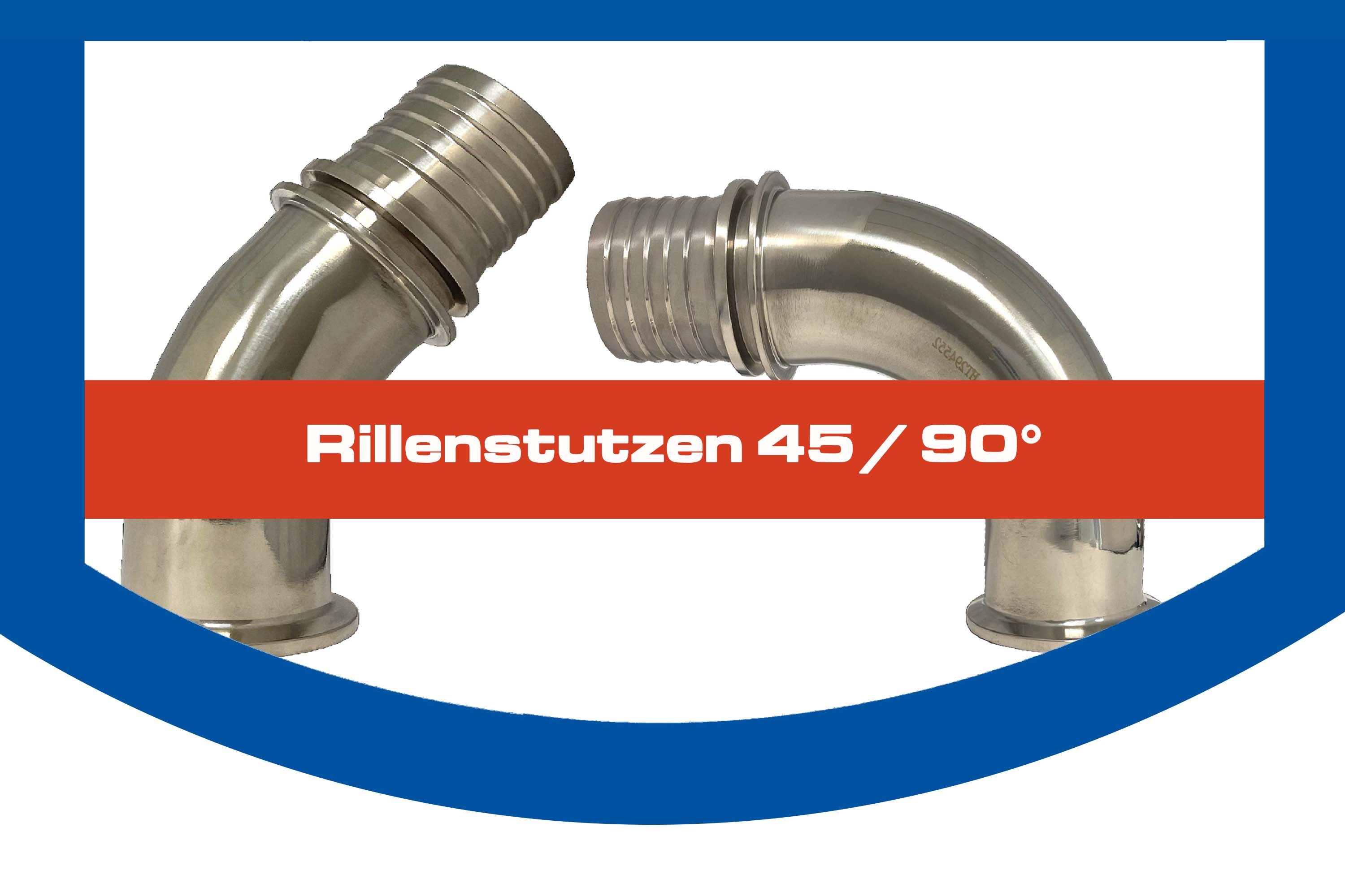 Rillenstutzen 45 / 90°